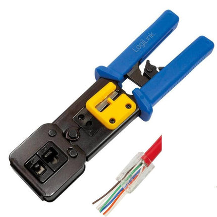 Krimptang voor doorsteek connectoren RJ11, RJ12 en RJ45