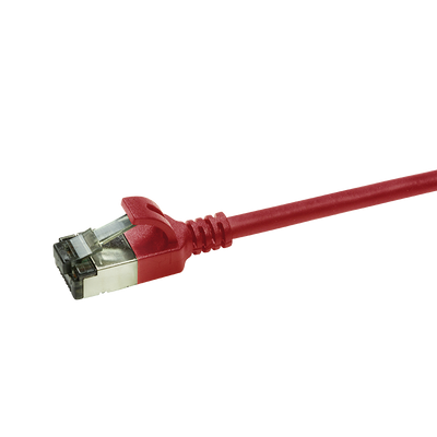 CAT6a U/FTP Ultraflex, 100% koper, rood, 0.2M