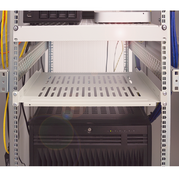 1U legbord voor serverkasten van 450mm diepte grijs
