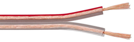 Loudspeaker cable 2 x 2.5mm² transparent 50M on a roll of copper