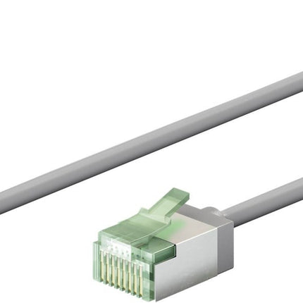 Ultraflexibele  1 M CAT 8.1-patchkabel, slank, U/FTP,  grijs