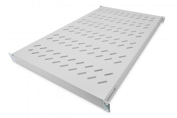 19 Inch 1U legbord voor 1000 mm diepe rekken 43x484x708 mm, verstelbaar tot 900 mm diepte, grijs