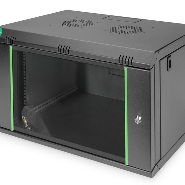 7U wandkast, Dynamic 600x450x389 mm, kleur zwart (RAL 9005)