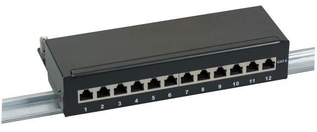 10'' CAT6 patch panel 12 ports