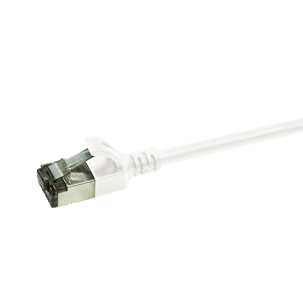 CAT6a U/FTP Ultraflex, 100% koper, wit, 0.3M
