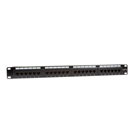 CAT6 24 poorts patchpanel met backbar