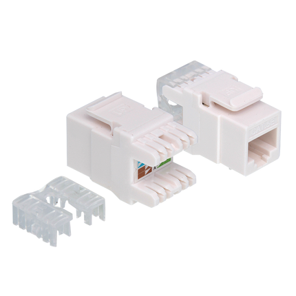 CAT5e keystone RJ45 unshielded white ° 180