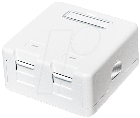 Keystone Surface Mounted Box 2 port UTP White