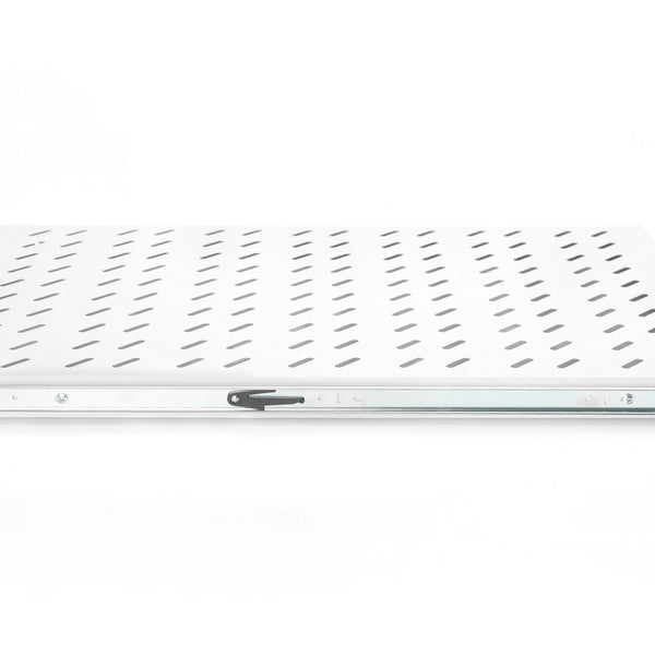 1U uitschuifbaar legbord voor kasten vanaf 1000mm diepte max. 65 kg lichtgrijs