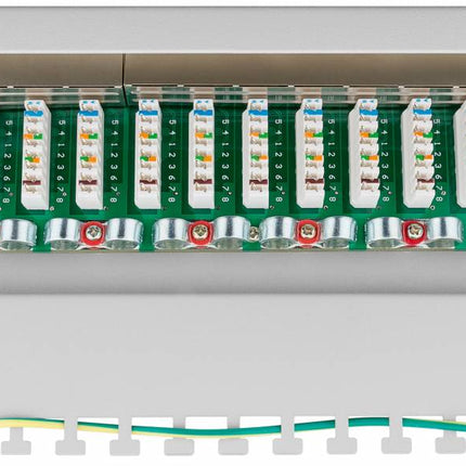 CAT 6 Mini/Desktop Patch Panel 12 Poorts grijs