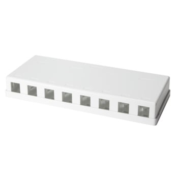 Keystone Surface Mount Box 8 port UTP White