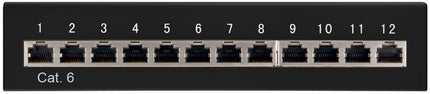 CAT 6 Mini/Desktop Patch Panel 12 Poorts