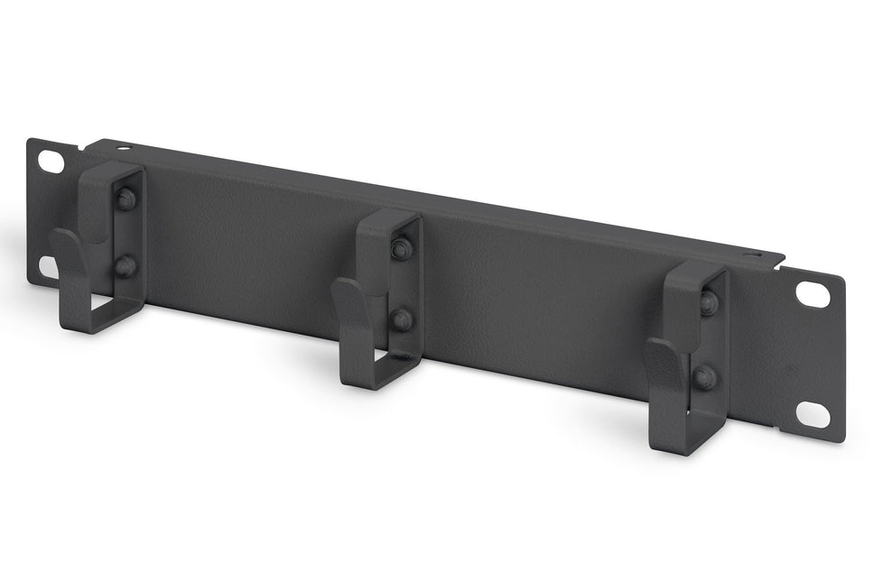 1U metal cable management bar with 3 brackets for 10'' racks