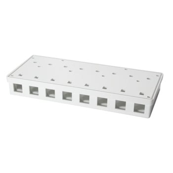 Keystone Surface Mount Box 8 port UTP White