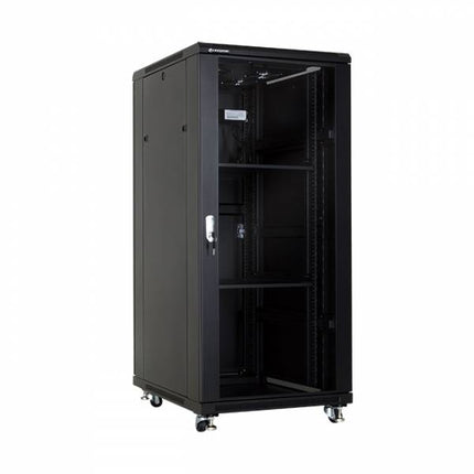 27U server cabinet with glass door 600x800x1388mm (WxDxH)