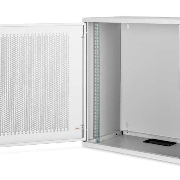 12U wandkast, SOHO, ongemonteerd 540x400x595 mm, geperforeerde voordeur, lichtgrijs