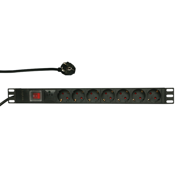 SPD PDU with 7 EU sockets for 19 inch server cabinets