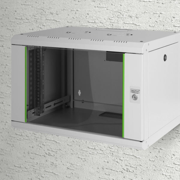 7U wall cabinet, Unique 600x450x420 mm, color light gray (RAL 7035)