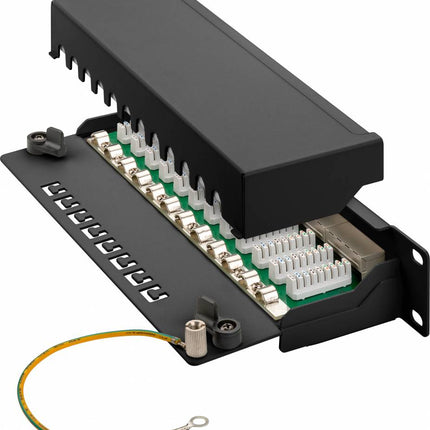 CAT 6a 10 inch patch panel 12 poorts