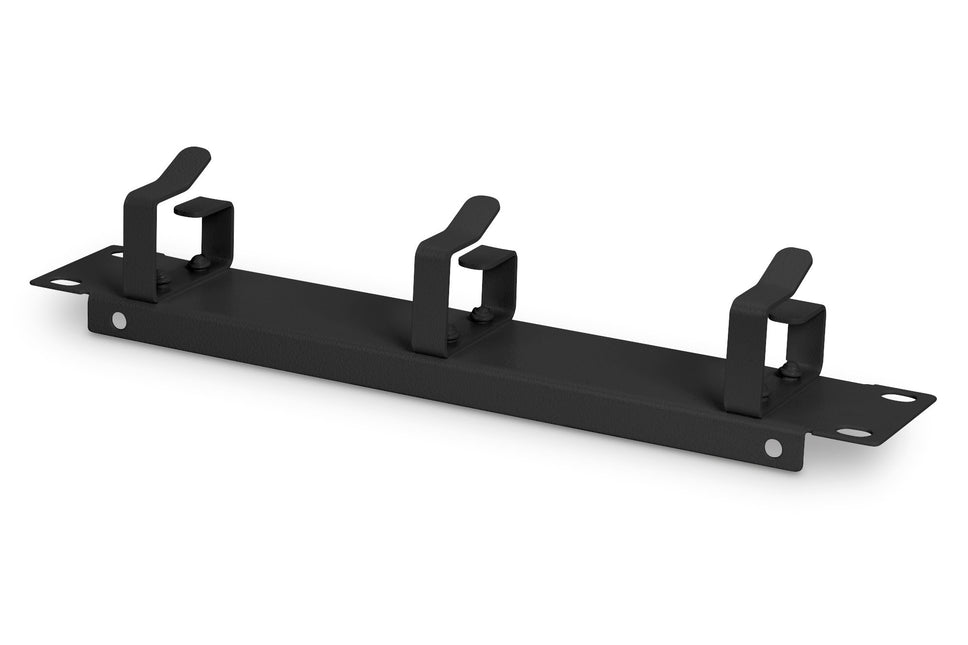 1U metal cable management bar with 3 brackets for 10'' racks