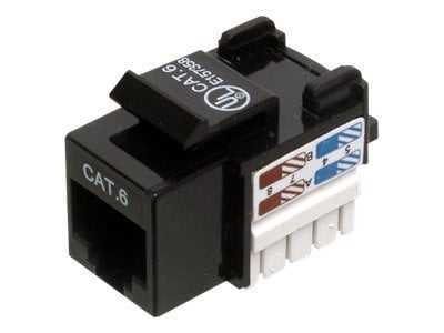 CAT6 Keystone RJ45 unshielded black