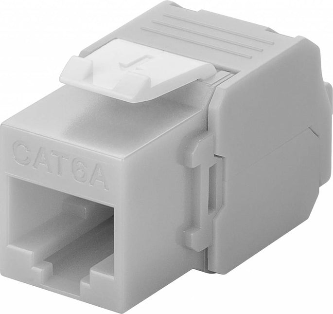 CAT6a Keystone RJ45 unshielded grey