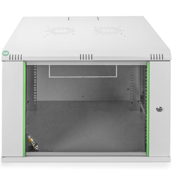 7U wandkast, Dynamic Basic 600x600x389 mm, kleur lichtgrijs (RAL 7035)