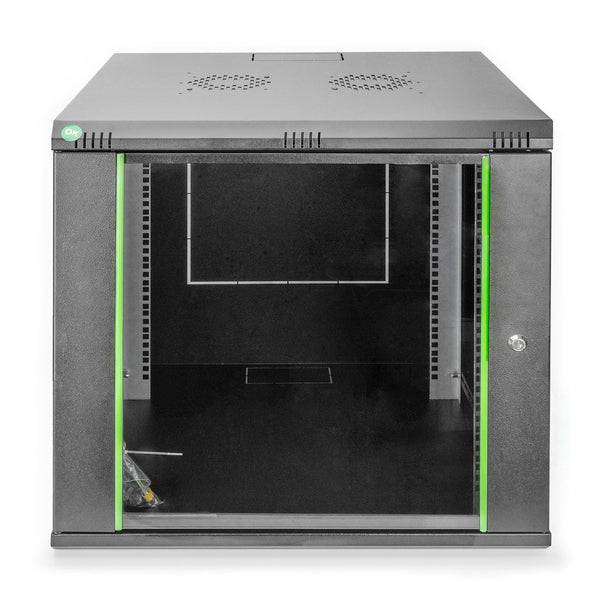 9U wandkast 600x600x478 mm, kleur zwart (RAL 9005)