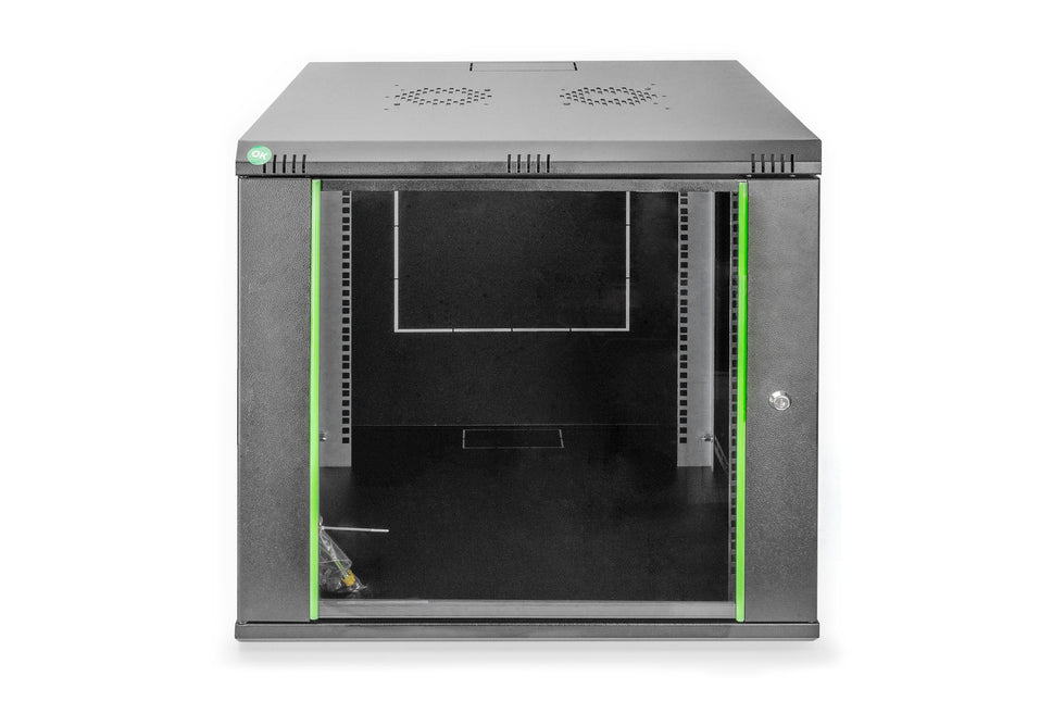 9U wall cabinet 478x600x600 mm, color black (RAL 9005)