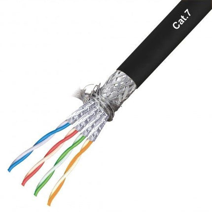 S/FTP CAT7 netwerkkabel soepel LSZH 100M 100% koper zwart