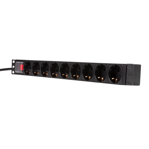 9 voudige stekkerdoos voor 19 inch serverkasten