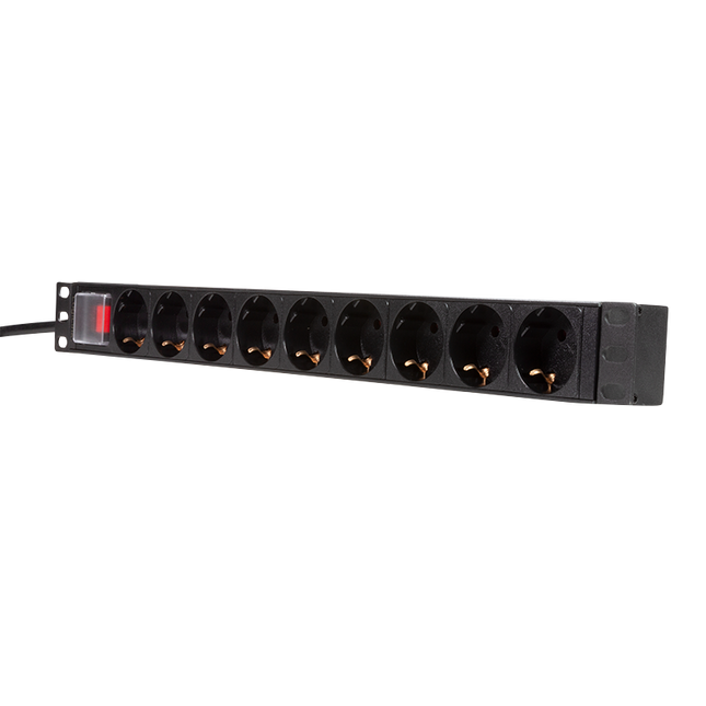 PDU with 9 EU sockets for 19 inch server cabinets