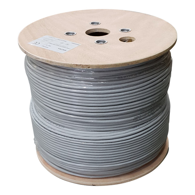 U/UTP CAT6a solid 500M  grey PVC 100% copper