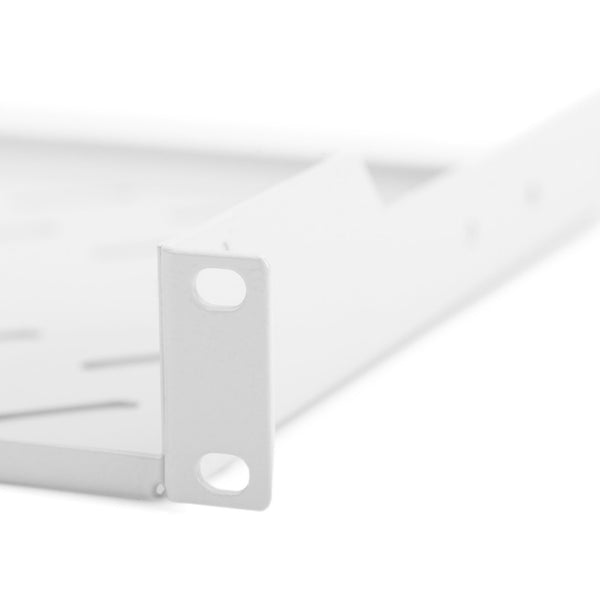 19 Inch 1U legbord voor rekken vanaf 400 mm diepte 45x482x250 mm, tot 15 kg, lichtgrijs (RAL 7035)
