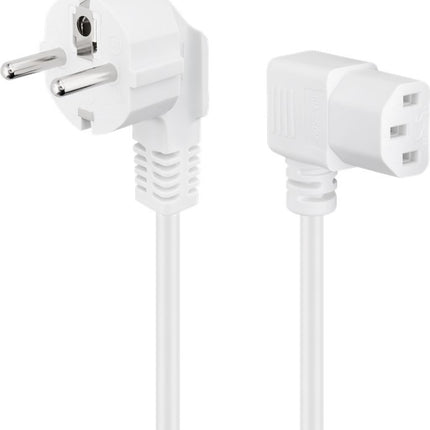 Power cable CEE 7/7 (male) to C13 (female) 5 M white