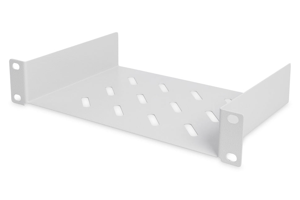 10 Inch 1U shelf 44x254x150 mm, color gray (RAL 7035)