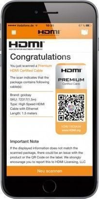 Premium High Speed ​​HDMI ™ cable with Ethernet gold-plated 5M