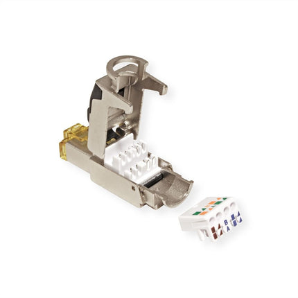 CAT6a toolless RJ45 connector - STP voor soepele en stugge kabel