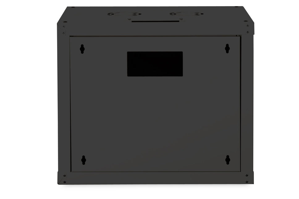 9U wall mounting cabinet, Unique 600x450x509 mm, color black (RAL 9005)