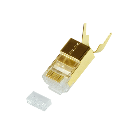 Cat.8.1 / Cat.6A RJ45 vergulde connectoren 10 stuks