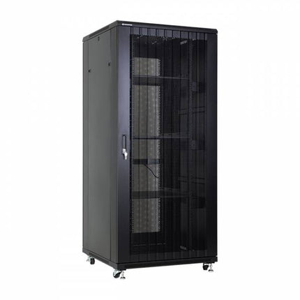 37U server rack with perforated doors 800x800x1833mm (WxDxH)