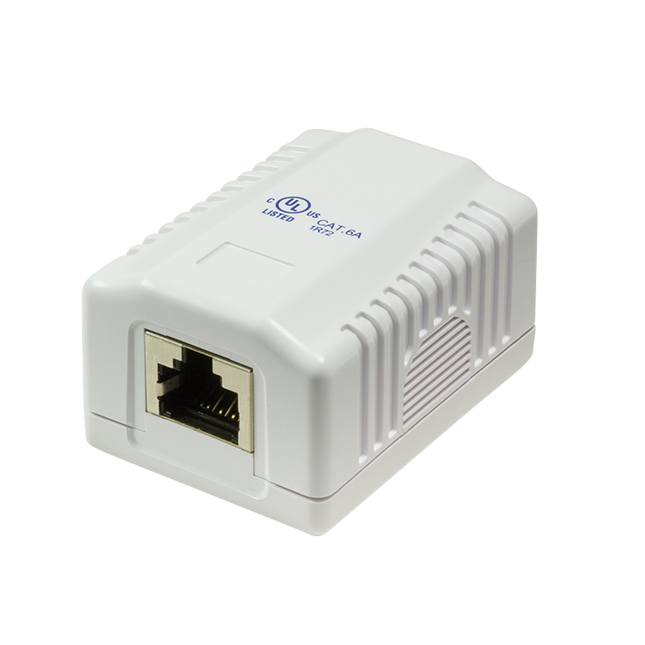 CAT6a surface-mounted box 1x RJ45 STP