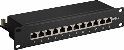 CAT 6a 10 inch patch panel 12 poorts