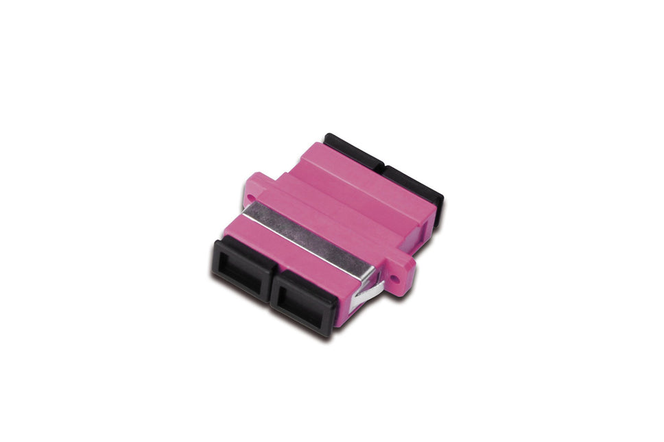 SC / SC Duplex Coupling, OM4, color pink