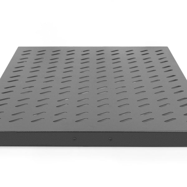 19 Inch 1U legbord voor rekken vanaf 1000 mm diepte 44x486x770 mm, tot 50 kg, zwart (RAL 9005)