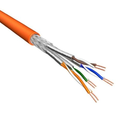 Cat.6A S/FTP Kabel Soepel AWG26 LSZH Oranje 500m 100% koper