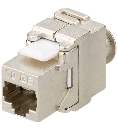 Toolless Cat6a Keystone Jack 500MHz RJ45 STP SNAP-IN Shielded