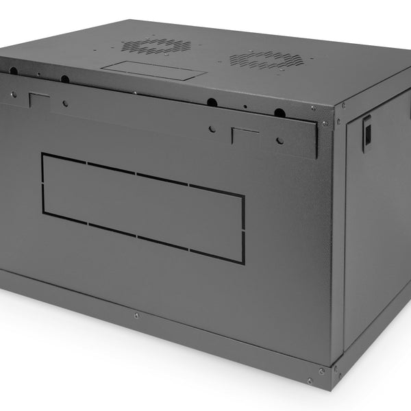 7U wandkast, Dynamic 600x450x389 mm, kleur zwart (RAL 9005)