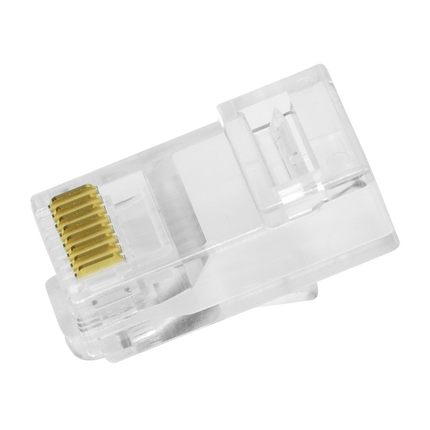 CAT6 EZ-RJ45 connector - UTP 100 pieces for stranded and solid cable