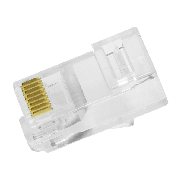 Doorsteek CAT6 UTP Connector 100 stuks EZ-RJ45 voor soepele en stugge kabel